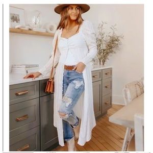 NWOT Free People Luna Maxi Top/Dress in Painted White